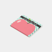 Cute Chevron Stripes Big Apple Teacher Post-it® Notes (Schuin)