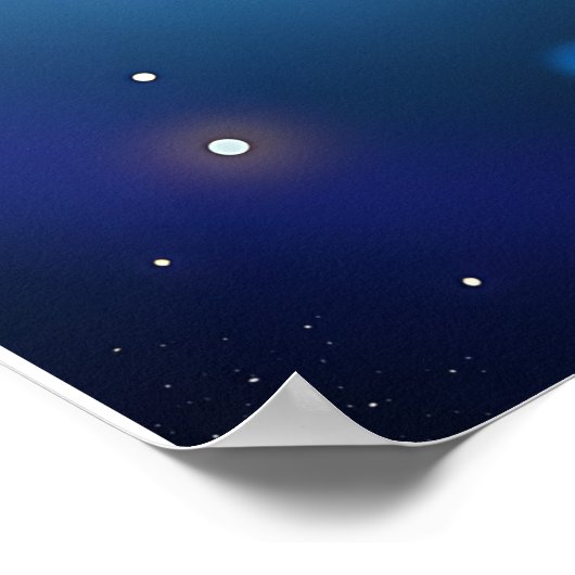 Cute Chibi Astronaut Girl Space Explorer Kawaii Poster (Hoek)