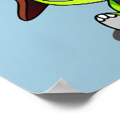 Cute Chibi Aviator Turtle Poster (Hoek)