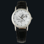 Cute Chibi Bee illustration Quote Horloge<br><div class="desc">Kute line tekening van een hommel die je vertelt positief te zijn.</div>