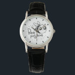 Cute Chibi Bee illustration Quote Horloge<br><div class="desc">Kute line tekening van een hommel die je vertelt positief te zijn.</div>