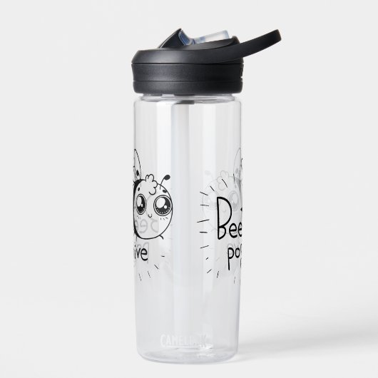 Cute Chibi Bee illustration Quote Waterfles (Links)