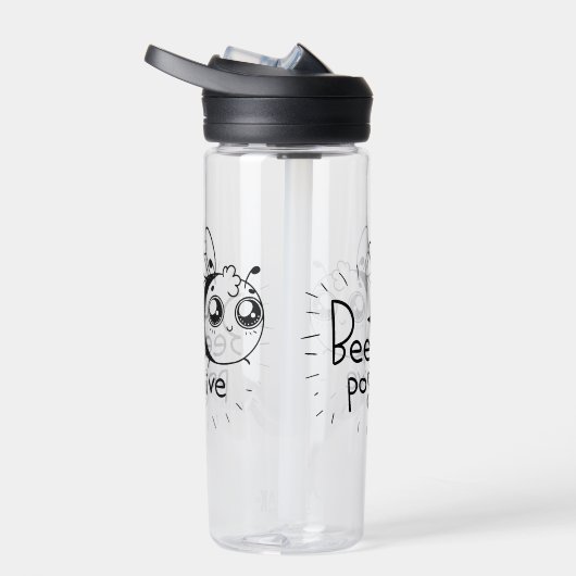 Cute Chibi Bee illustration Quote Waterfles (Rechts)