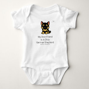 Cute Chibi Duitse Herdershond Puppy Baby Body Romper