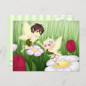 Cute Chibi Fairy Boy en girl Briefkaart (Voorkant / Achterkant)
