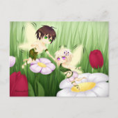 Cute Chibi Fairy Boy en girl Briefkaart (Voorkant)