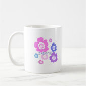 Cute Chibi Girl met Flowers Koffiemok (Links)