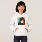 Cute chibi girl met fruit (Voorkant volledig)