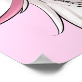 Cute chibi girl met poster van de bunny ears (Hoek)