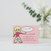 Cute Chibi Heart - Geel haar - Visitekaartje (Staand voorkant)