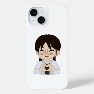 Cute Chibi Heart Hands iPhone Case