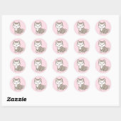 Cute Chibi Husky Puppy Dog Stickers (Vel)