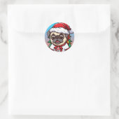 Cute Chibi Kawaii Dog Kerst sticker (Tas)