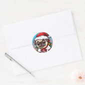 Cute Chibi Kawaii Dog Kerst sticker (Envelop)