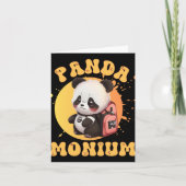 Cute Chibi Kawaii Panda Name School Year On Back B Kaart (Voorkant)