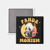 Cute Chibi Kawaii Panda Name School Year On Back B Magneet (Voorkant / Achterkant)