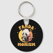 Cute Chibi Kawaii Panda Name School Year On Back B Sleutelhanger (Voorkant)