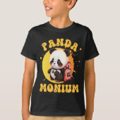 Cute Chibi Kawaii Panda Name School Year On Back B T-shirt (Voorkant)