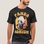Cute Chibi Kawaii Panda Name School Year On Back B T-shirt (Voorkant)