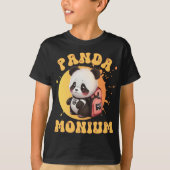Cute Chibi Kawaii Panda Name School Year On Back B T-shirt (Voorkant)