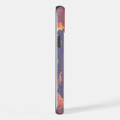 Cute Chibi Kitten at the Harbor Sunset – Whimsical iPhone Hoesje (Rechterkant)