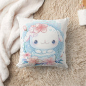 Cute Chibi Konijn Illustratie Kussen (Deken)