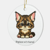 Cute Chibi Maine Coon Kitten Baby Ornament (Links)