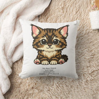 Cute Chibi Maine Coon Kittens Kussen Voor De Babyk