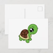 Cute Chibi make-up Turtle Girl Kawaii Briefkaart (Voorkant / Achterkant)