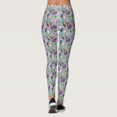 Cute Chibi Meisje & Bloemmotief Leggings (Achterkant)