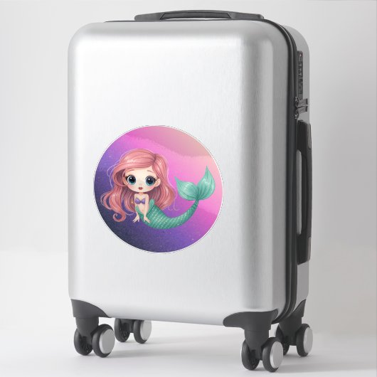 Cute Chibi Mermaid Sticker (Koffer)