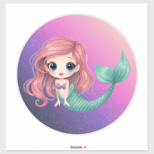 Cute Chibi Mermaid Sticker (Vel)