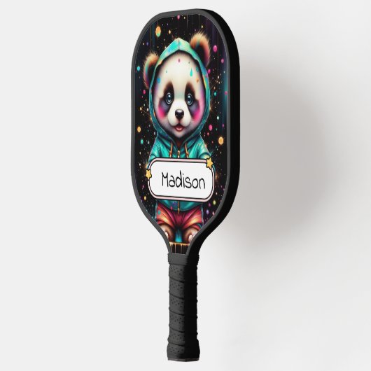 Cute Chibi Panda Customizable Pickleball Paddle (Links)