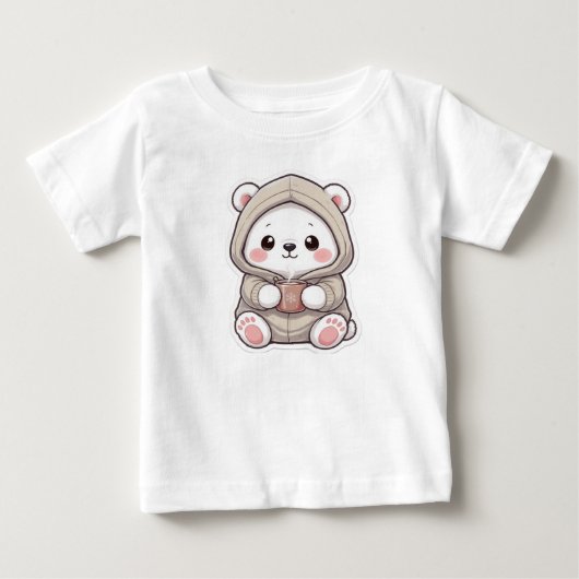 Cute chibi polar bear t-shirt (Voorkant)