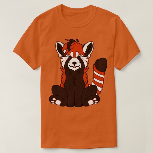 Cute Chibi Red Panda T-shirt (Design voorkant)