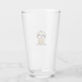 Cute Chibi Sloth Workout � Funny Kawaii Gym Animal Glas (Achterkant)