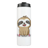 Cute Chibi Sloth Workout � Funny Kawaii Gym Animal Thermosbeker (Voorkant)