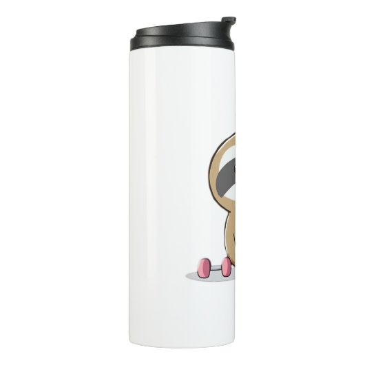 Cute Chibi Sloth Workout � Funny Kawaii Gym Animal Thermosbeker (Gedraaid links)