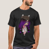 Cute Chibi Style Kawaii Anime Girl met Fox Ears A T-shirt (Voorkant)
