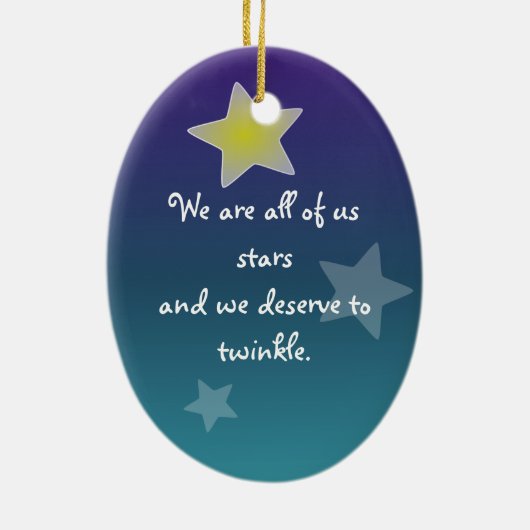 Cute Chibi Unicorn, Rainbow en Stars ornament (Achterkant)