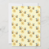 Cute Chic Bumblebee en Sunflower Baby shower Kaart (Achterkant)