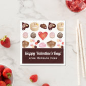 Cute Chic Chocolade Candy Hart Valentijn Papier Servet (Insitu)