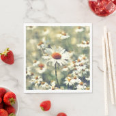 Cute Chic Colorful Summer Daisies Flower Pattern Servet (Insitu)