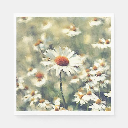 Cute Chic Colorful Summer Daisies Flower Pattern Servet (Voorkant)