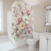 Cute chic girly floral and lace douchegordijn (In situ)