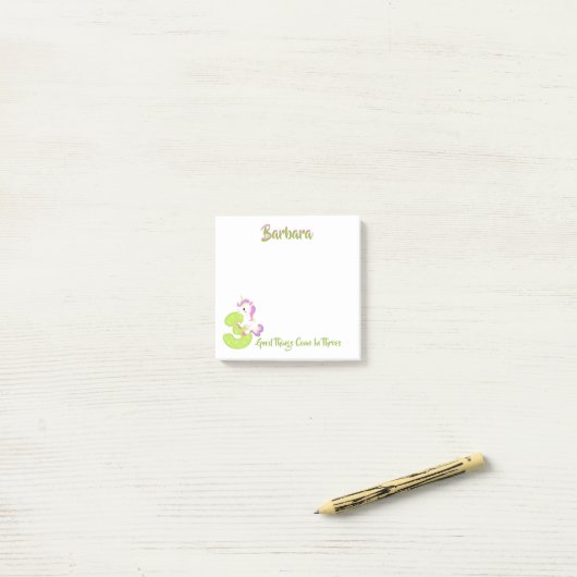 Cute Chic Girly Script Name Post-it® Notes (Op bureau)