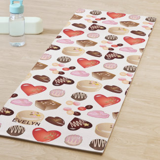 Cute Chic Kleurrijke Chocolade Hartjes Patroon Yogamat