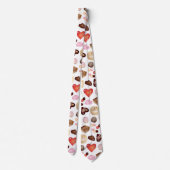 Cute Chic Kleurrijke Chocolade Snoep Hart Patroon Stropdas (Achterkant)