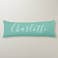 Cute Chic Minimalist Calligraphy Name Mint Blauwgr