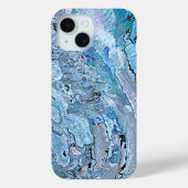 Cute Chic Paars Blue Faux Abalone Shell Pattern Case-Mate iPhone Case (Achterkant)